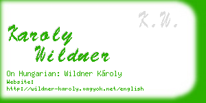 karoly wildner business card
